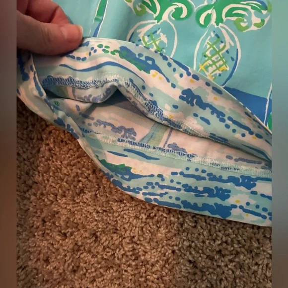 EUC Lilly Pulitzer Bal-Harbour Whisper Blue Mid-Rise Wide Leg Palazzo Pants - Picture 8 of 15